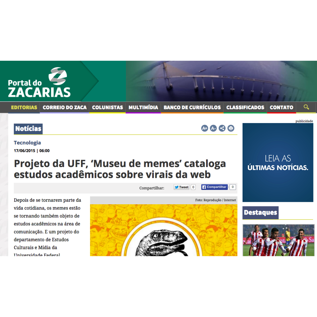 Projeto da UFF, ‘Museu de memes’ cataloga estudos acadêmicos sobre virais da web