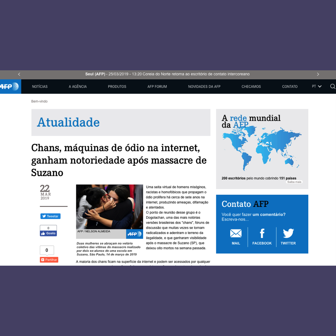 Chans, máquinas de ódio na internet, ganham notoriedade após massacre de Suzano