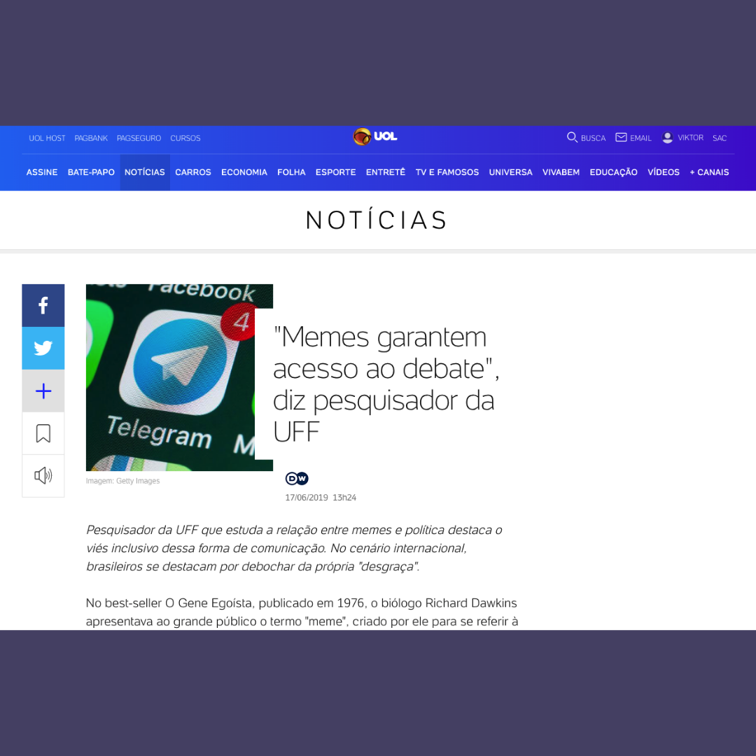 “Memes garantem acesso ao debate”, diz pesquisador da UFF