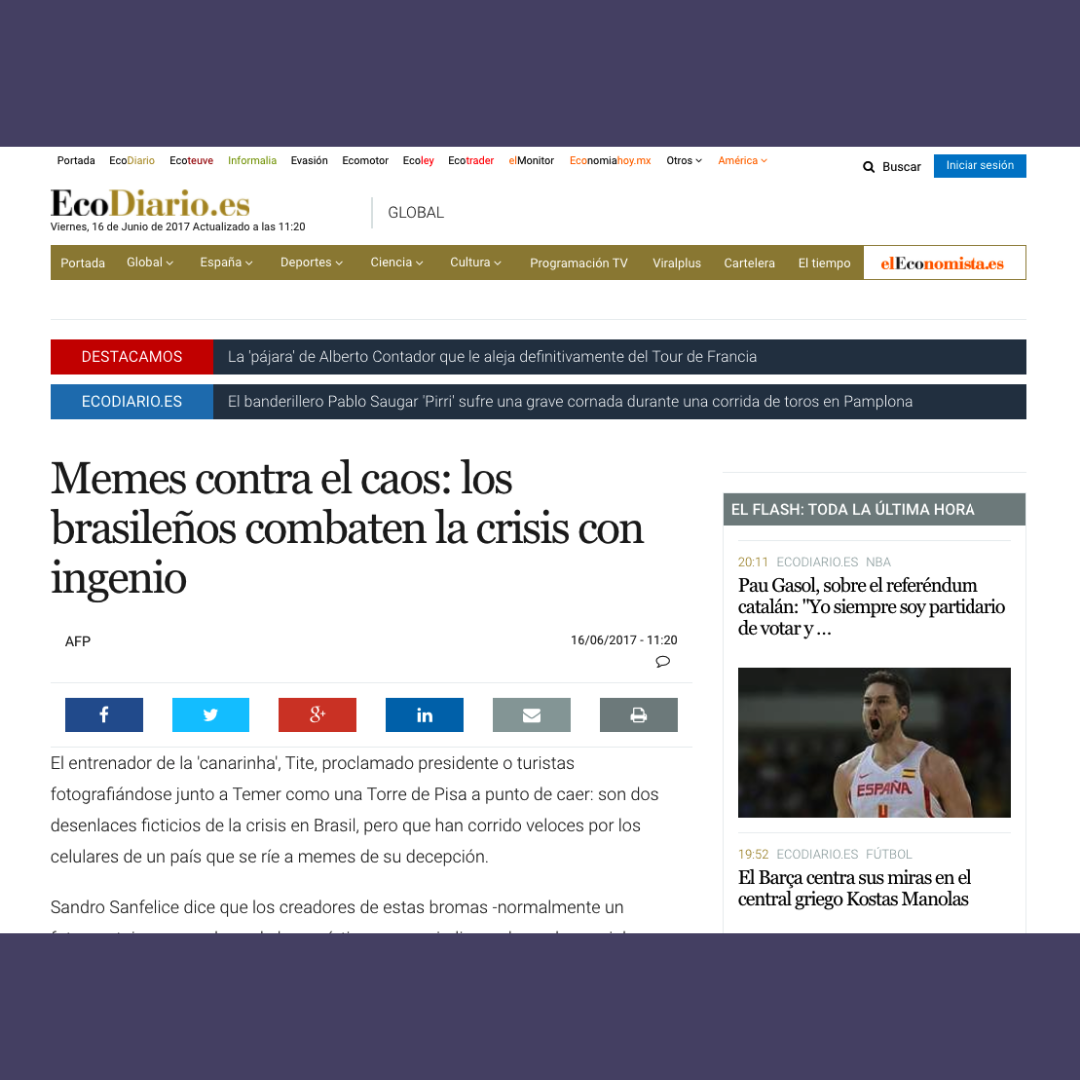 Memes contra el caos - los brasileños combaten la crisis con ingenio