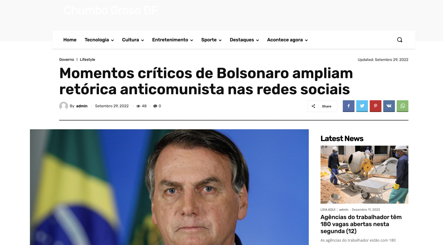 Momentos críticos de Bolsonaro ampliam retórica anticomunista nas redes sociais
