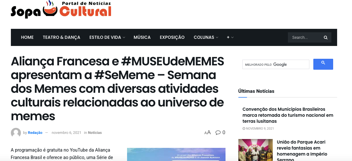 Aliança Francesa e MUSEUdeMEMES apresentam a SeMeme - Semana dos Memes