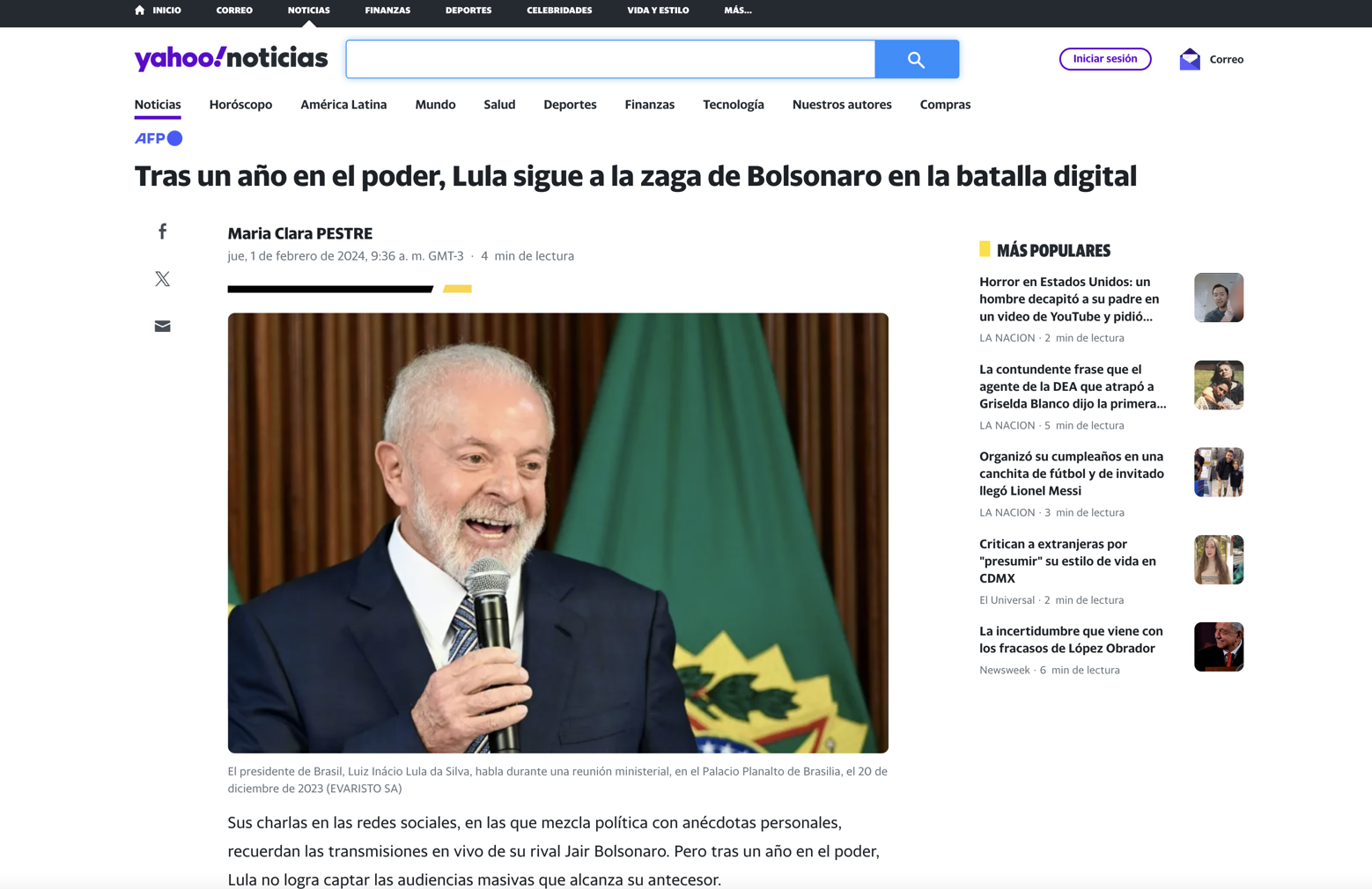 Tras un año en el poder, Lula sigue a la zaga de Bolsonaro en la batalla digital
