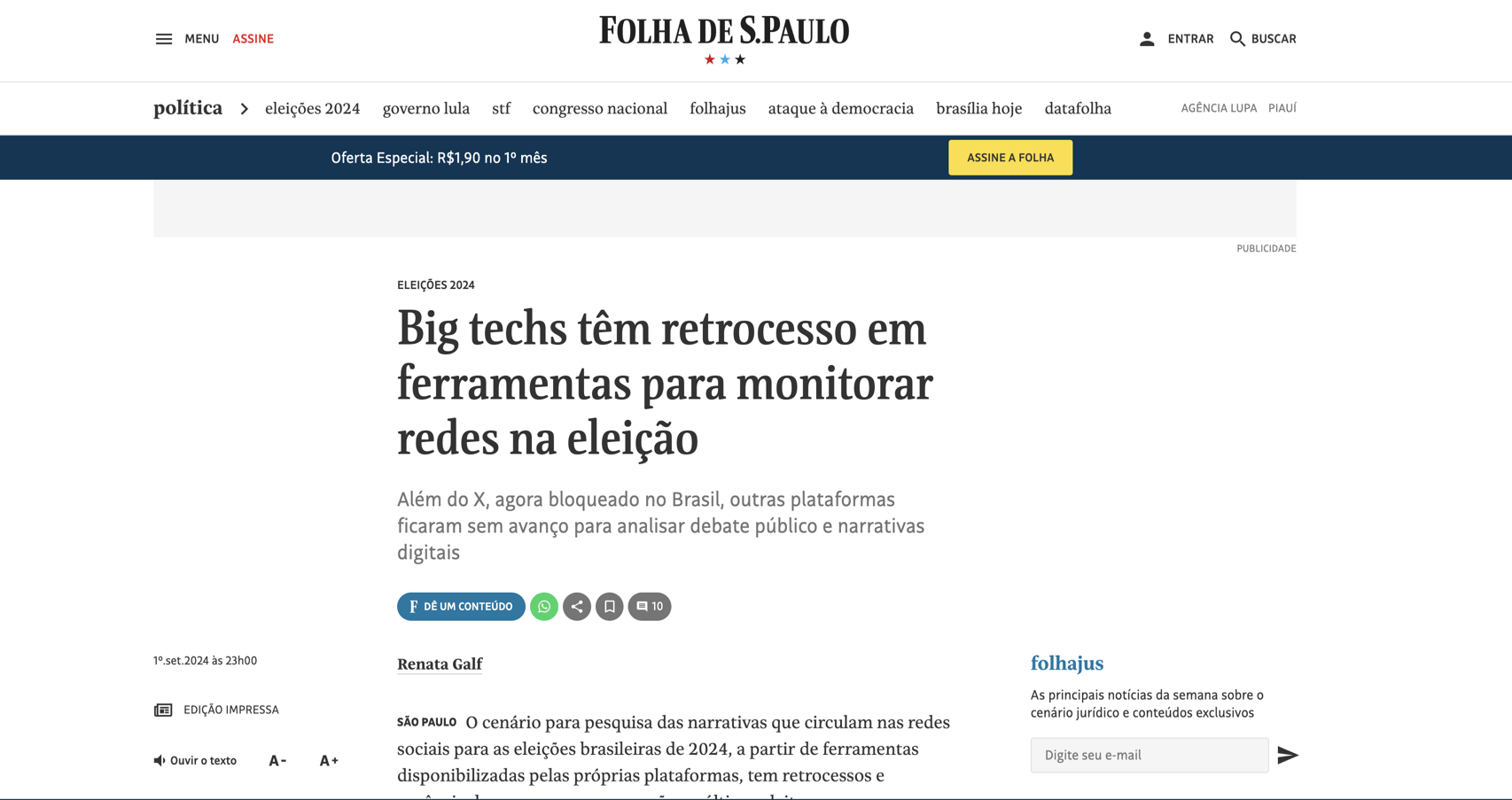 Big techs têm retrocesso em ferramentas para monitorar redes na eleição