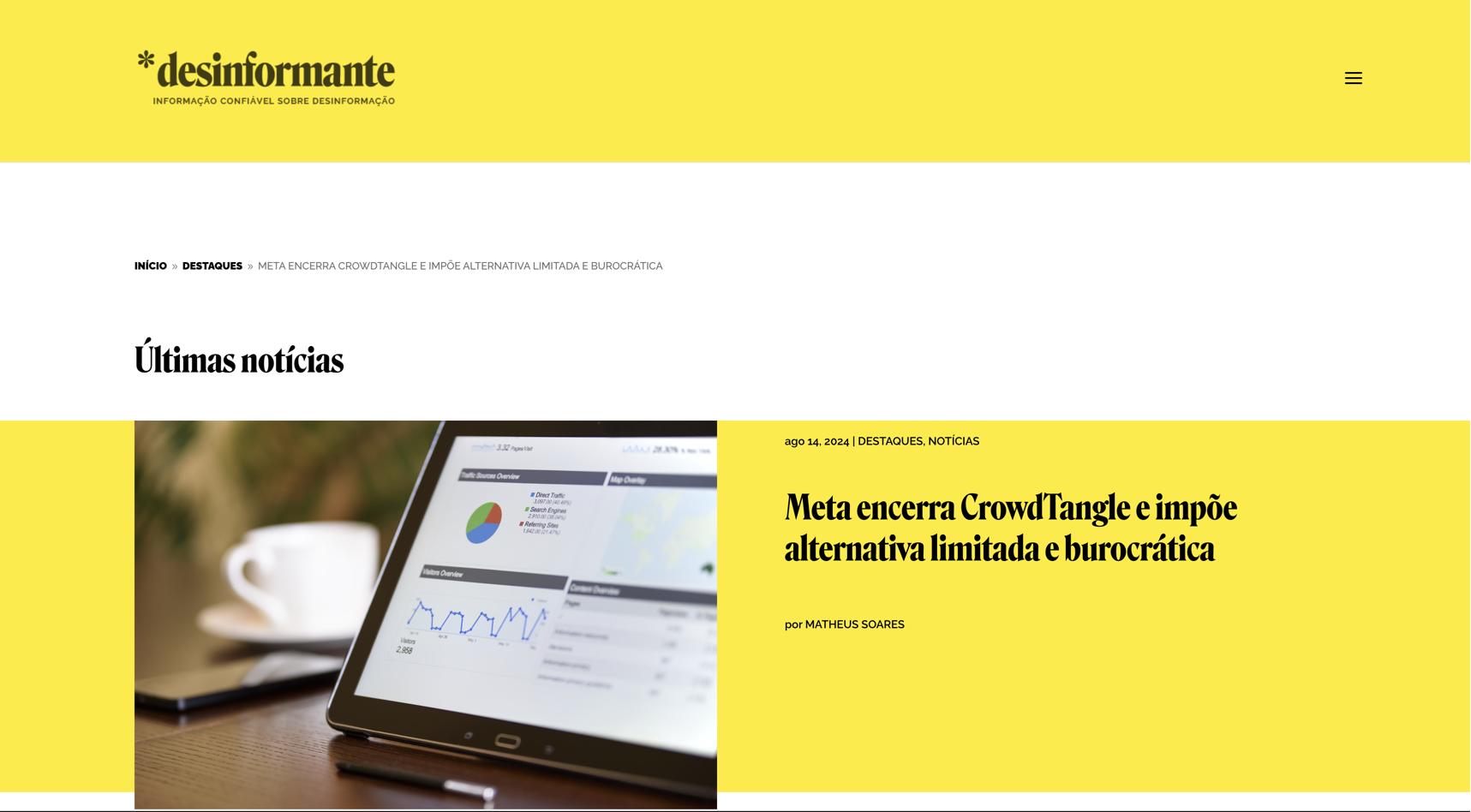 Meta encerra CrowdTangle e impõe alternativa limitada e burocrática