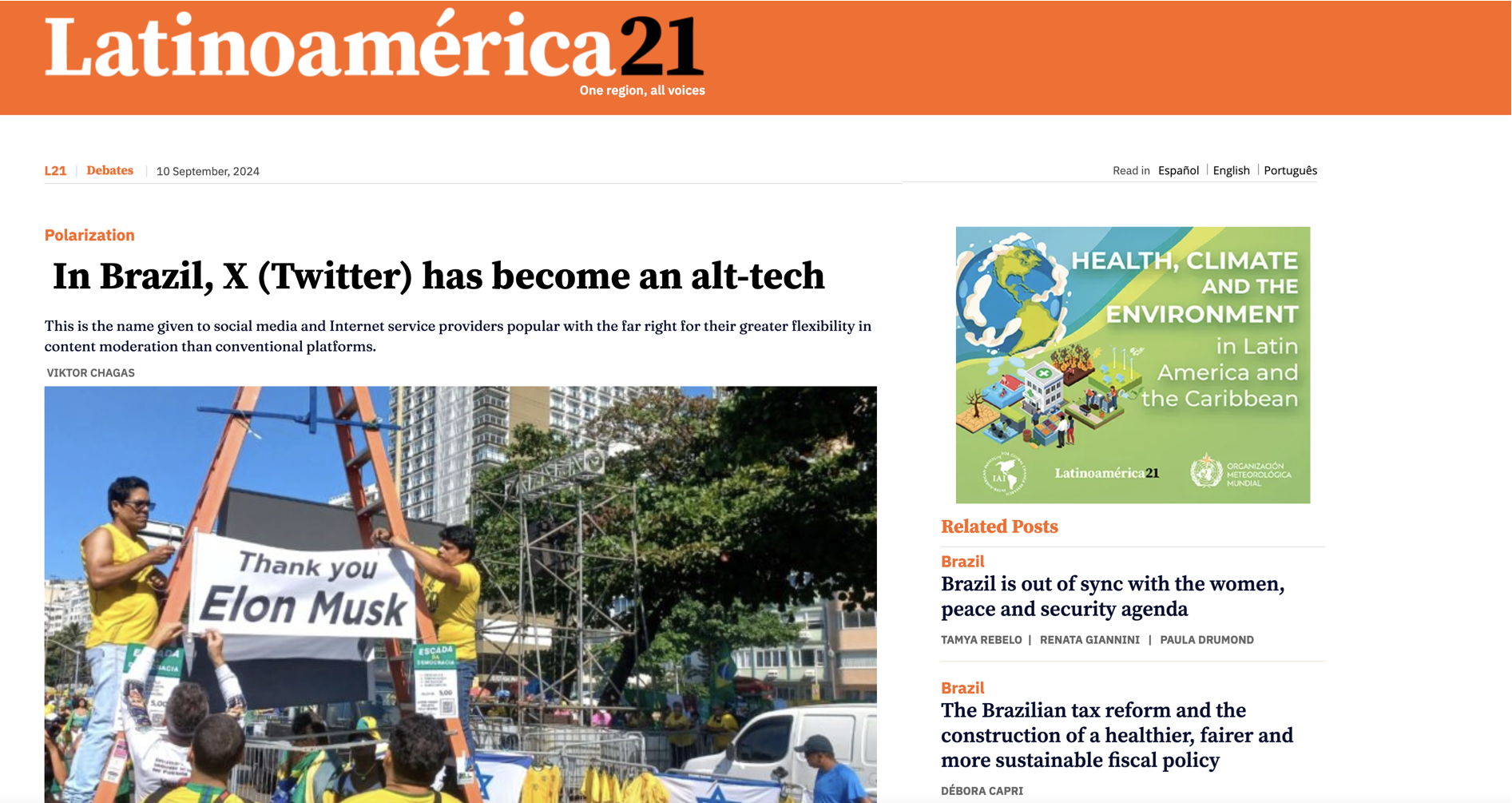 In Brazil, X (Twitter) has become an alt-tech