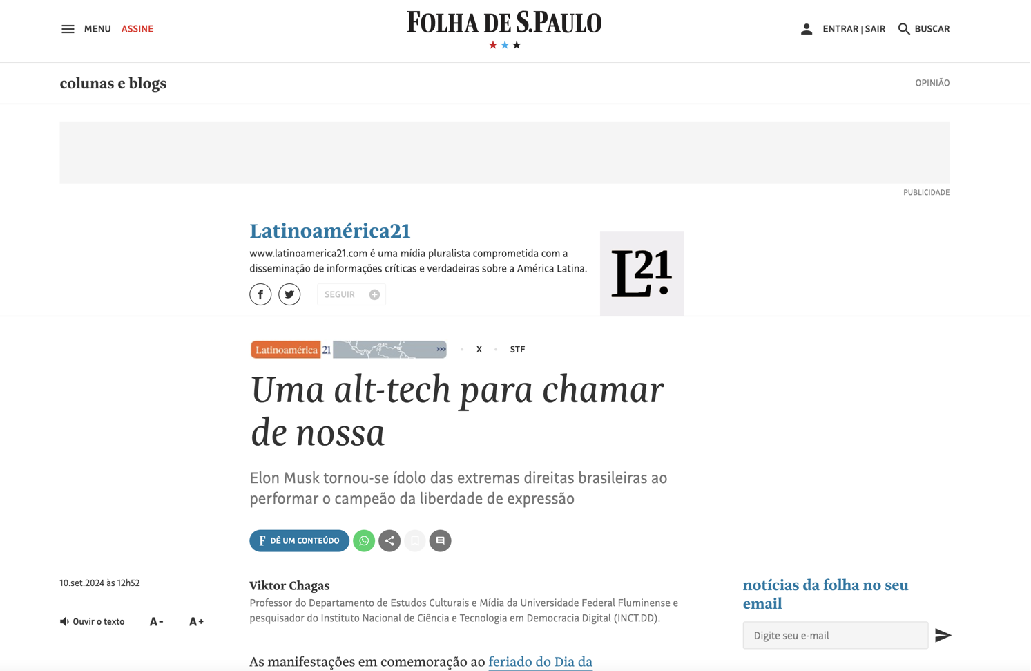 Uma alt-tech para chamar de nossa