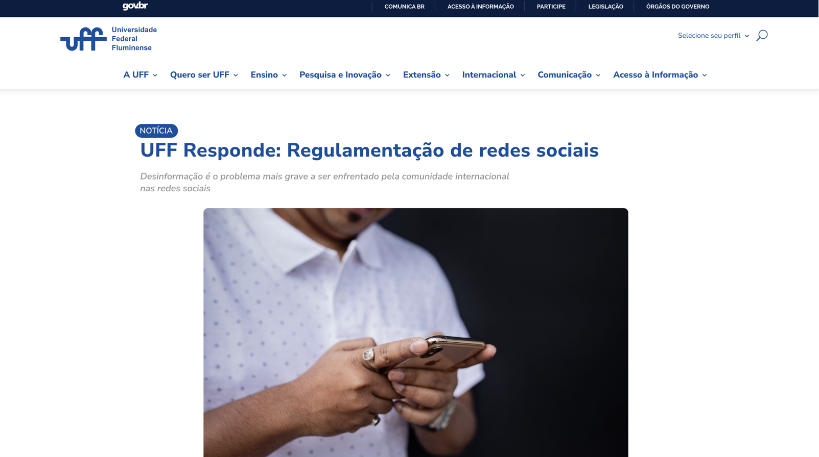 UFF Responde - Regulamentação de redes sociais