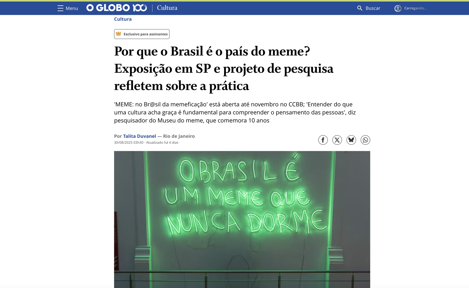 Por que o Brasil é o país do meme? Exposição em SP e projeto de pesquisa refletem sobre a prática