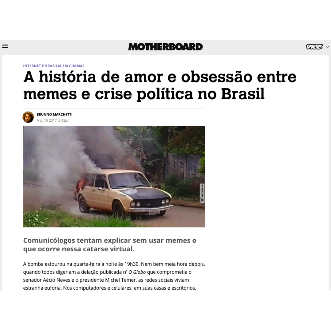 A história de amor e obsessão entre memes e crise política no Brasil