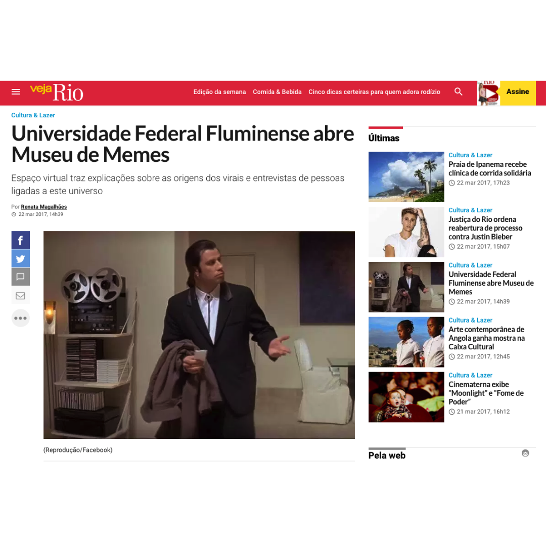 Universidade Federal Fluminense abre Museu de Memes