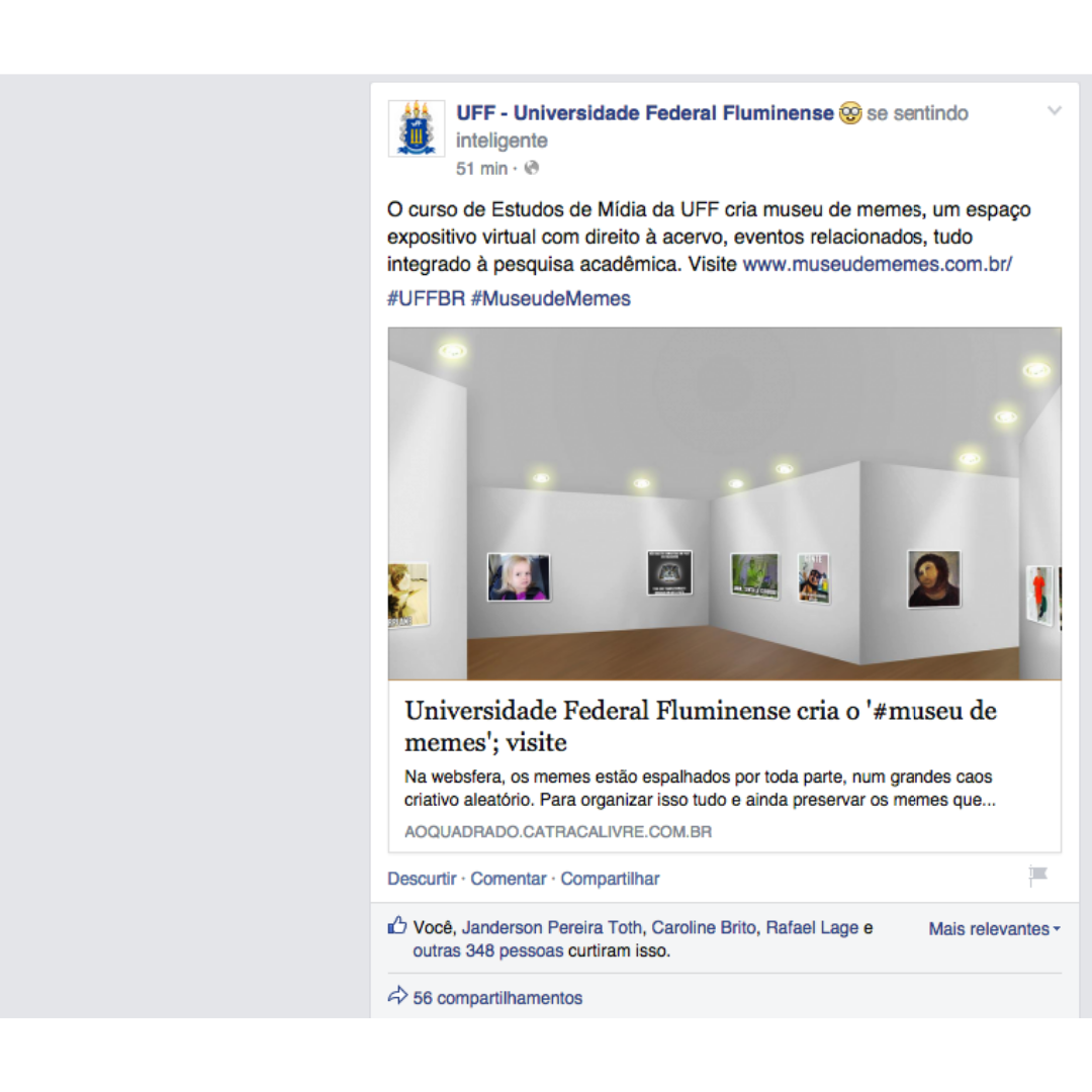 O curso de Estudos de Mídia da UFF cria museu de memes…