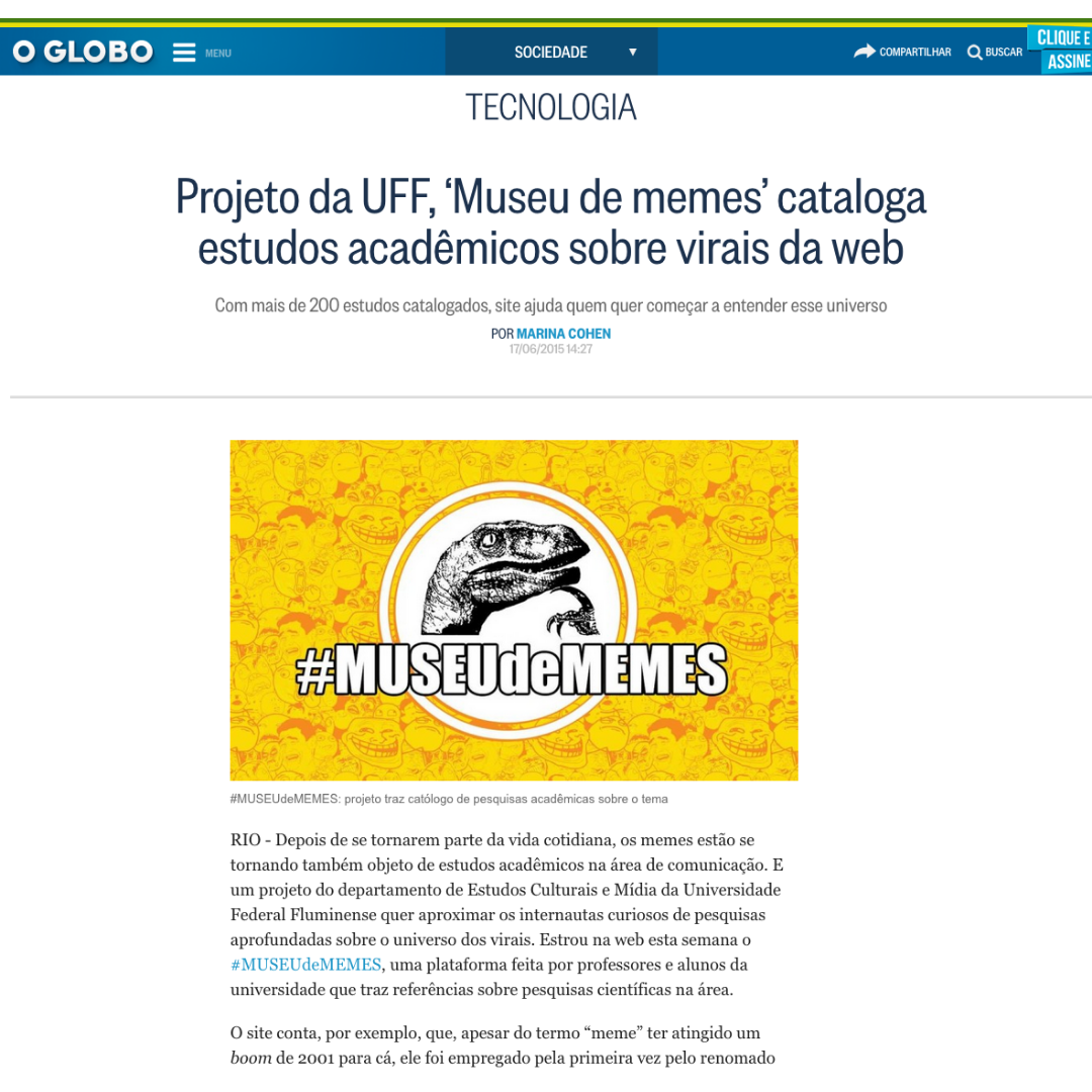 Projeto da UFF, ‘Museu de memes’ cataloga estudos acadêmicos sobre virais da web