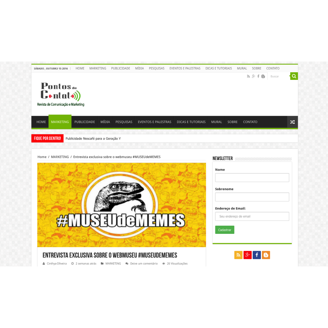 Entrevista exclusiva sobre o webmuseu MUSEUdeMEMES