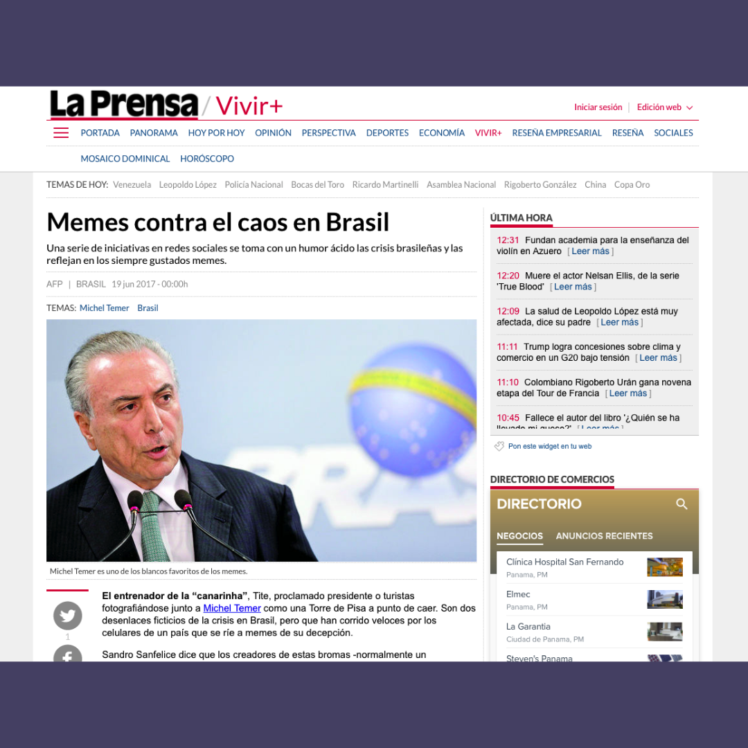 Memes contra el caos en Brasil