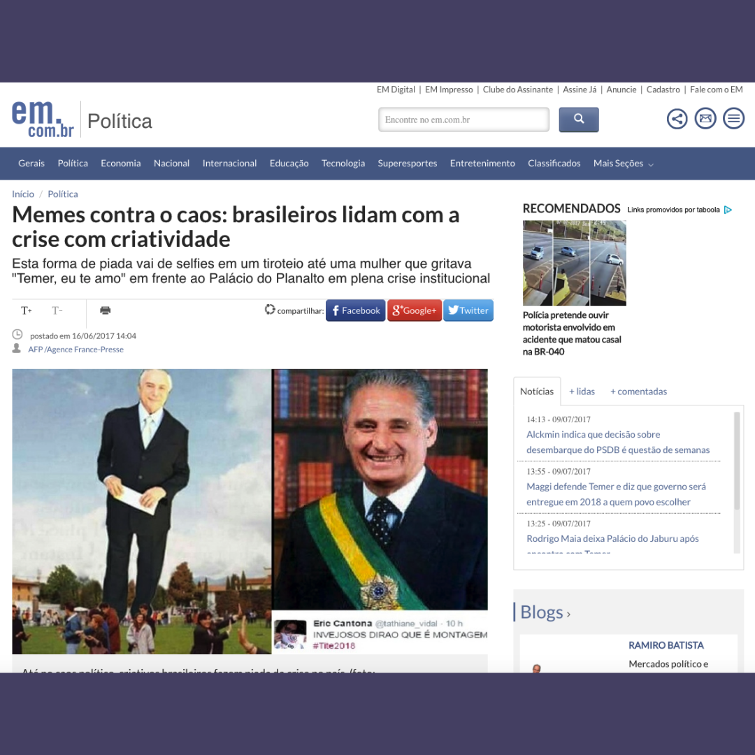 Memes contra o caos - brasileiros lidam com a crise com criatividade