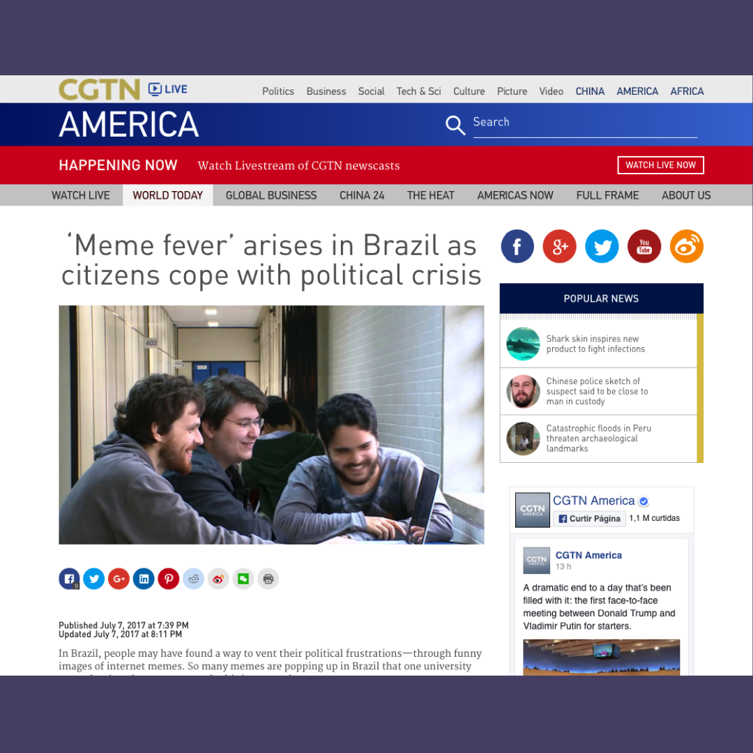 ‘Meme fever’ arises in Brazil as citizens cope with political crisis
