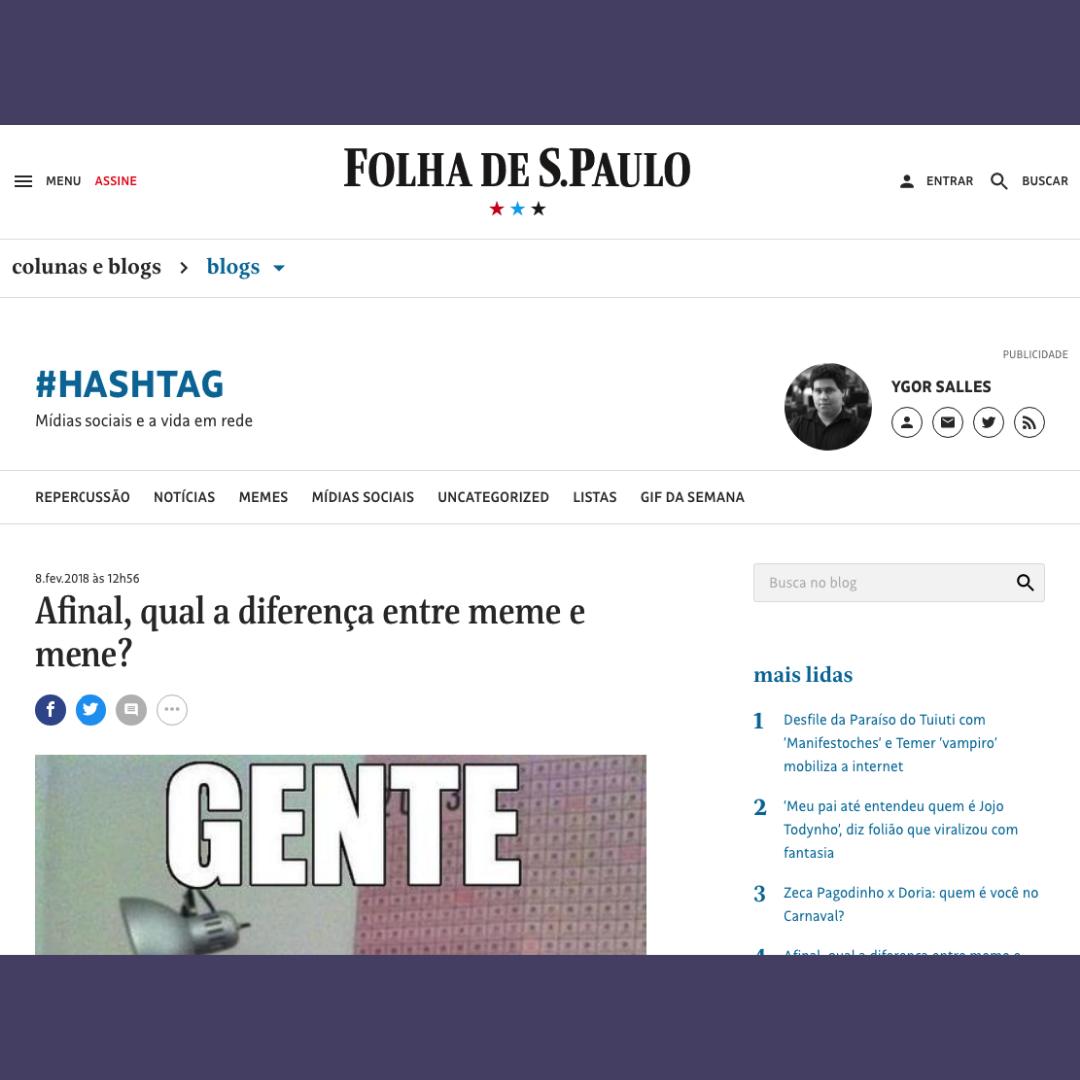 Afinal, qual a diferença entre meme e mene?