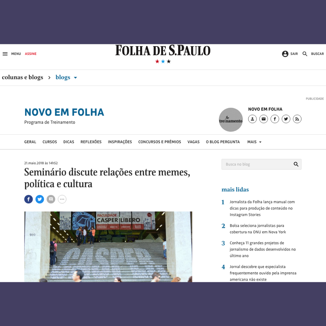 Seminário discute relações entre memes, política e cultura