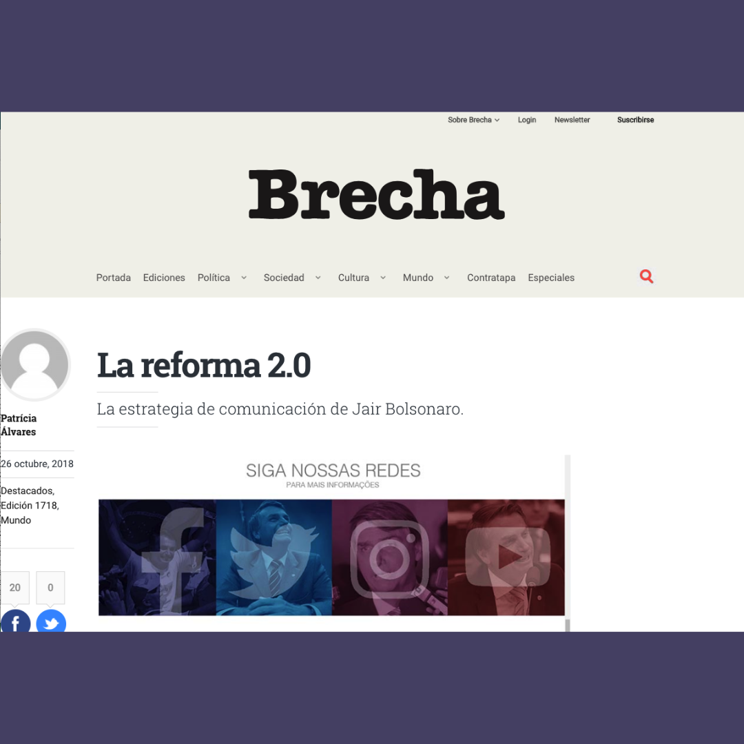 La reforma 2.0 - la estrategia de comunicación de Jair Bolsonaro