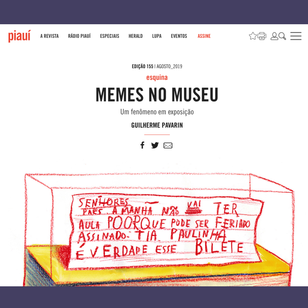 Memes no Museu - um fenômeno em exposição
