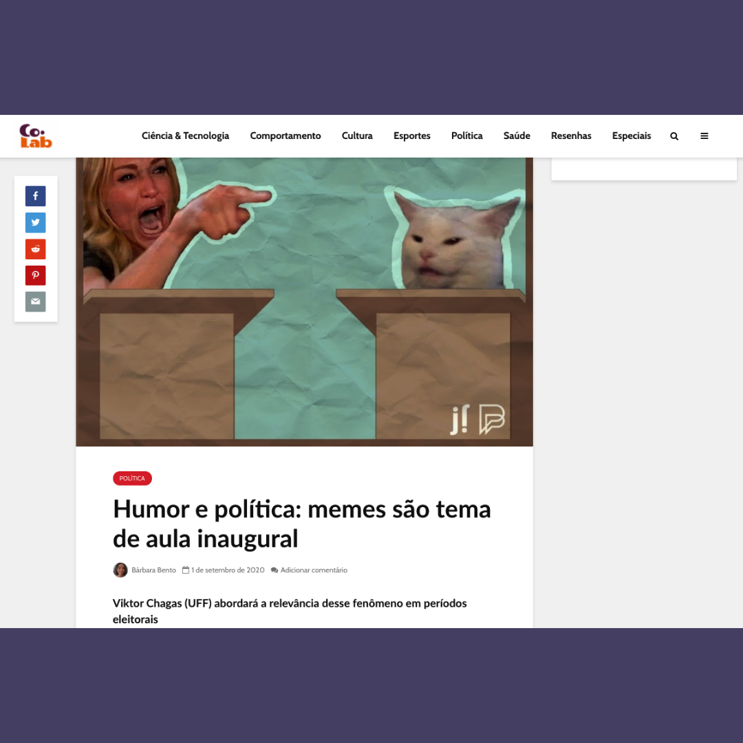 Humor e política - memes são tema de aula inaugural