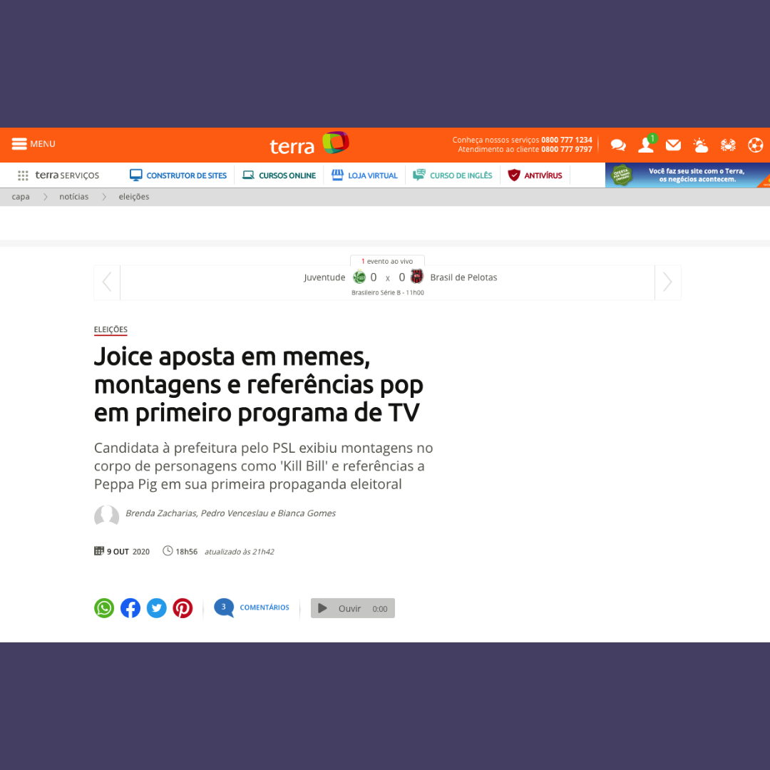 Joice aposta em memes, montagens e referências pop em primeiro programa de TV