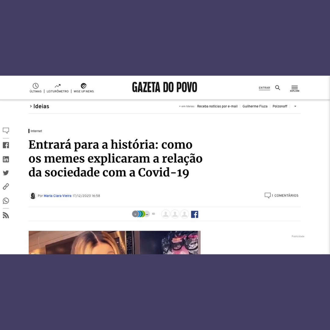 Entrará para a história - como os memes explicaram a relação da sociedade com a Covid-19