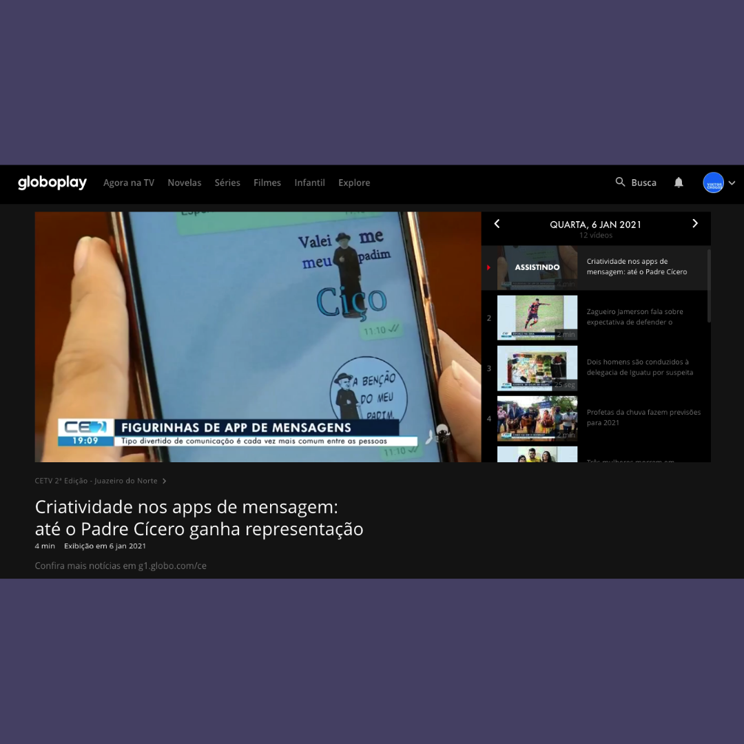 Criatividade nos apps de mensagem - até o Padre Cícero ganha representação