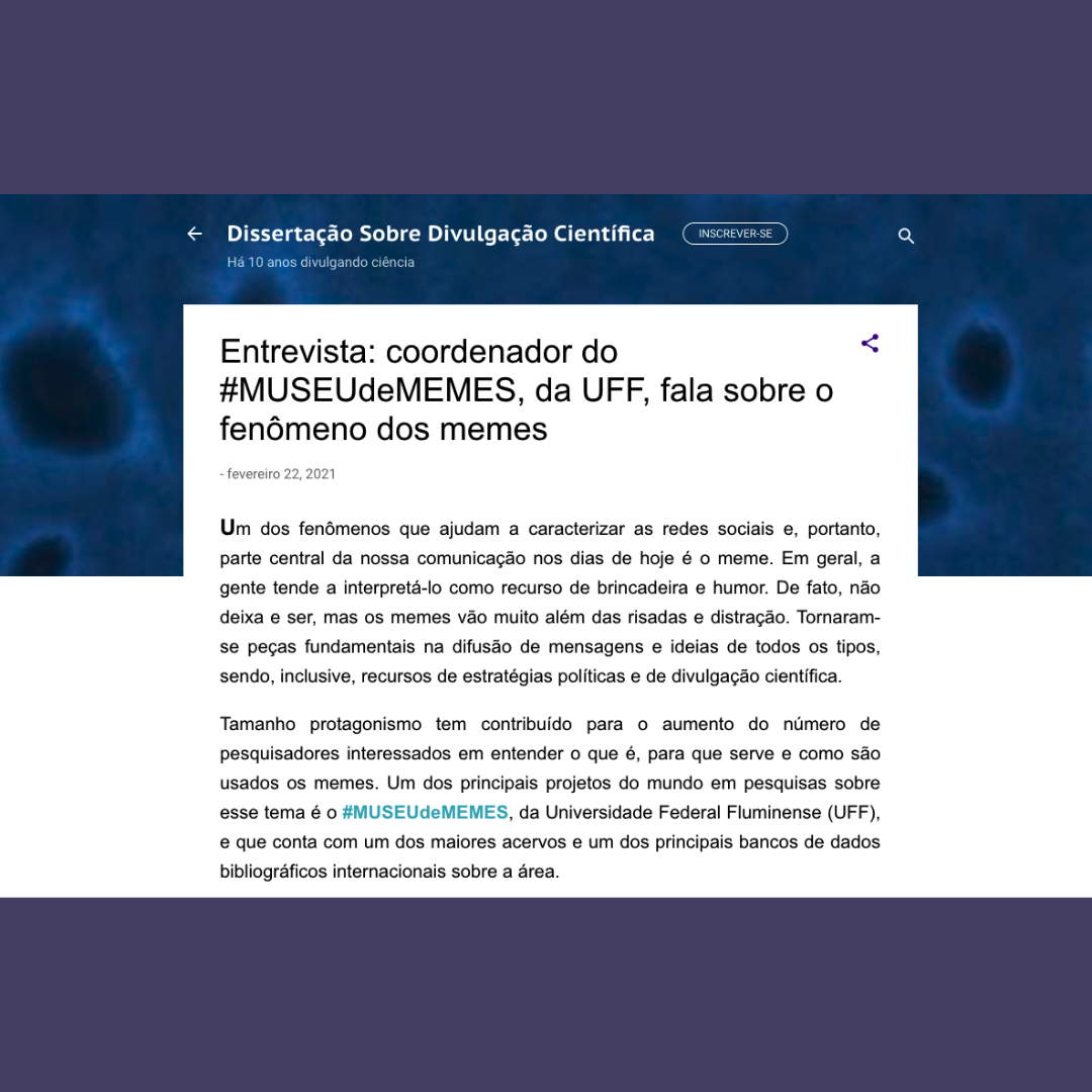 Entrevista coordenador do MUSEUdeMEMES, da UFF, fala sobre o fenômeno dos memes