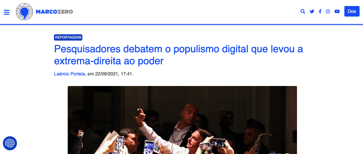 Pesquisadores debatem o populismo digital que levou a extrema-direita ao poder