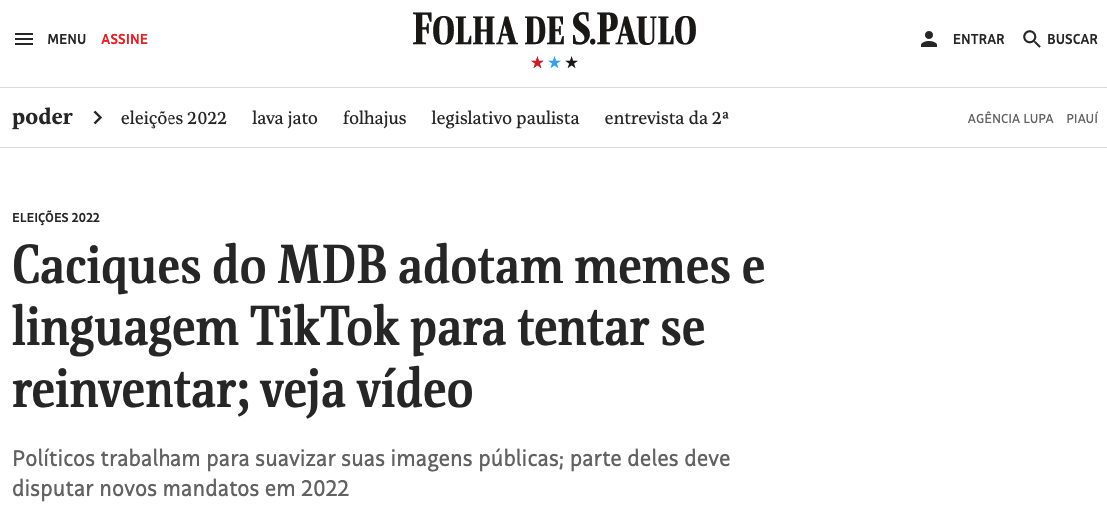 Caciques do MDB adotam memes e linguagem TikTok para tentar se reinventar; veja vídeo