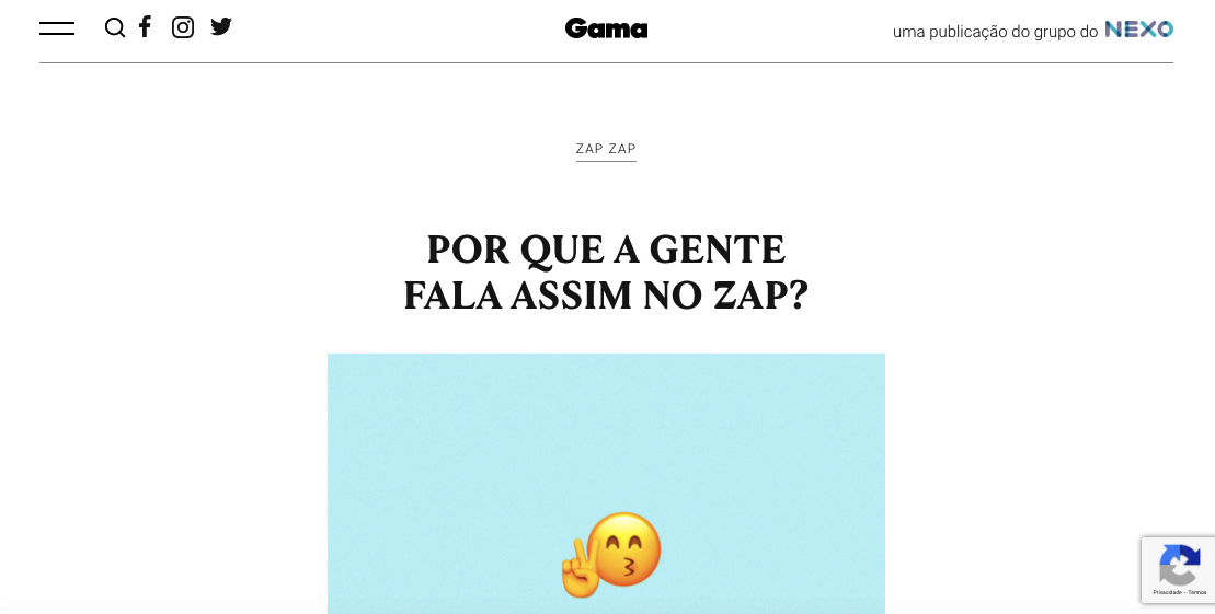 Por que a gente fala assim no Zap?