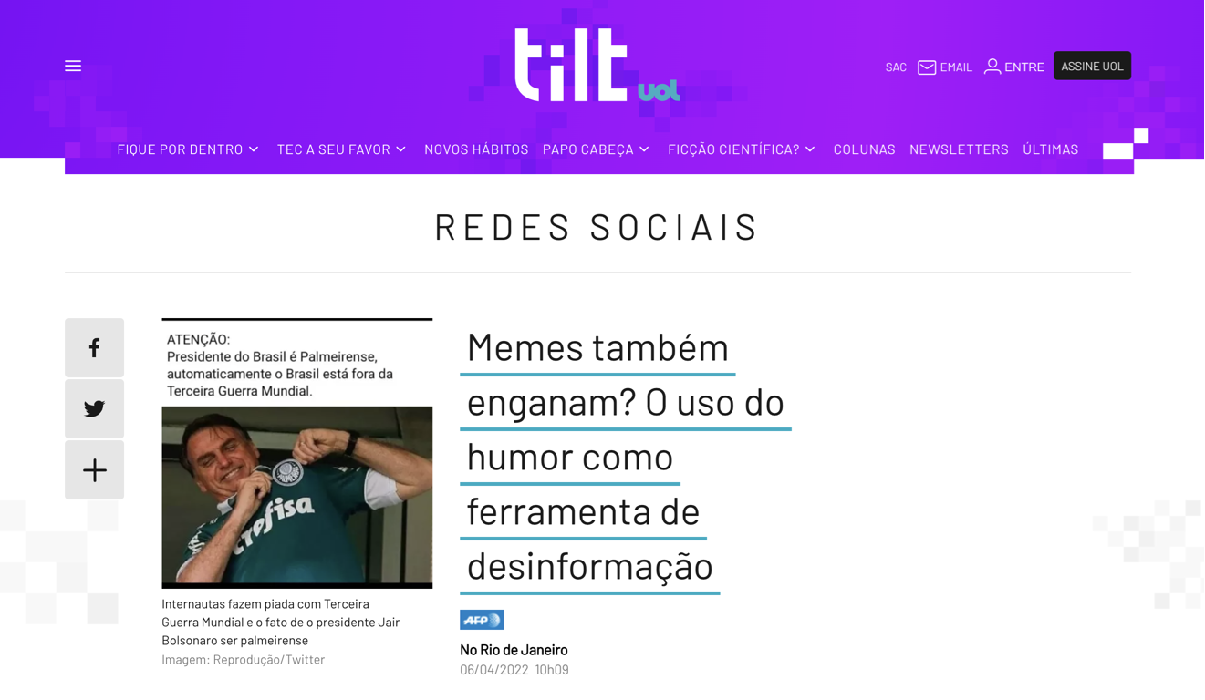 Memes também enganam? O uso do humor como ferramenta de desinformação