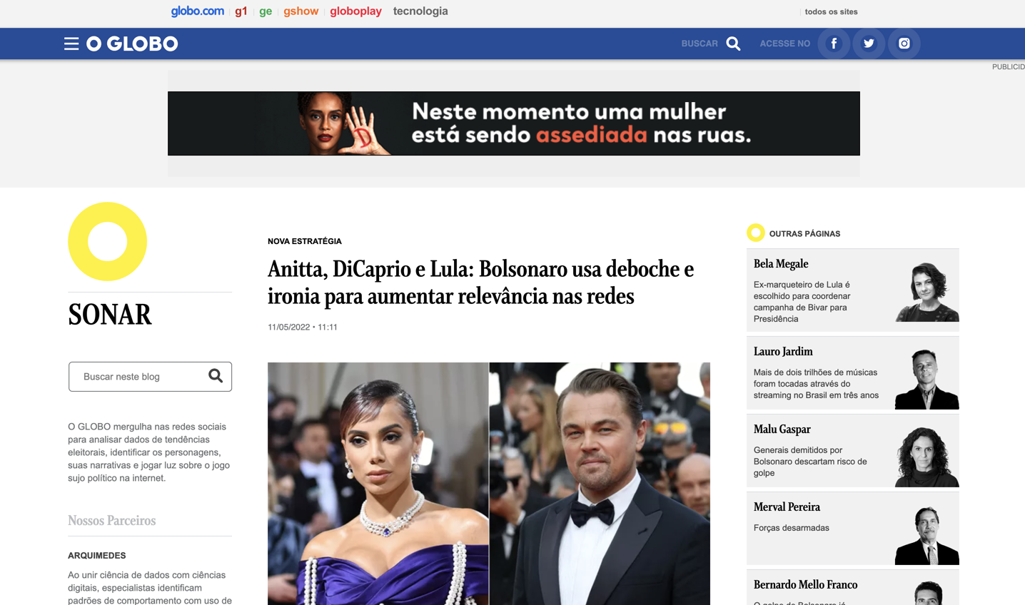 Anitta, DiCaprio e Lula - Bolsonaro usa deboche e ironia para aumentar relevância nas redes