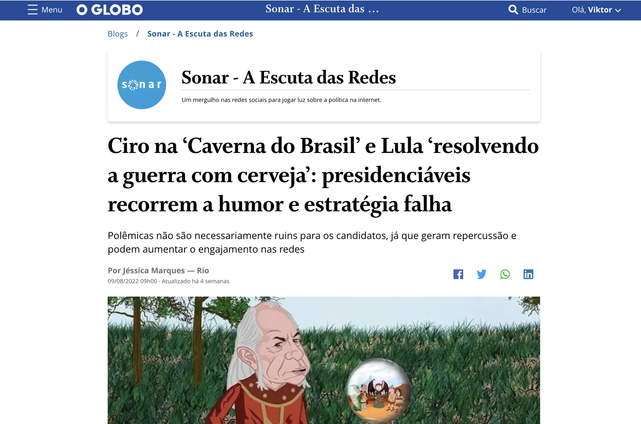 Ciro na ‘Caverna do Brasil’ e Lula ‘resolvendo a guerra com cerveja’ - presidenciáveis recorrem a humor e estratégia falha