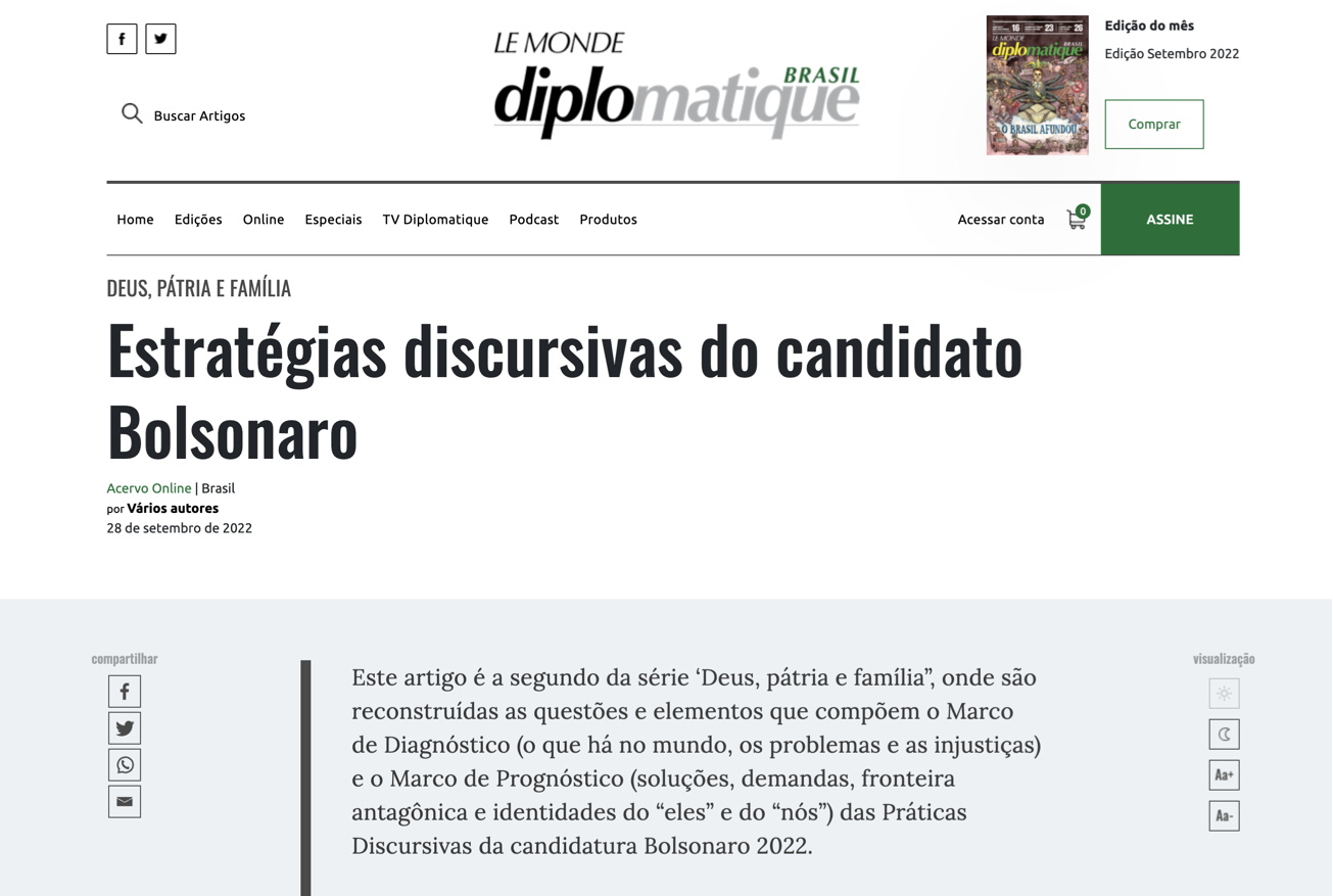 Estratégias discursivas do candidato Bolsonaro