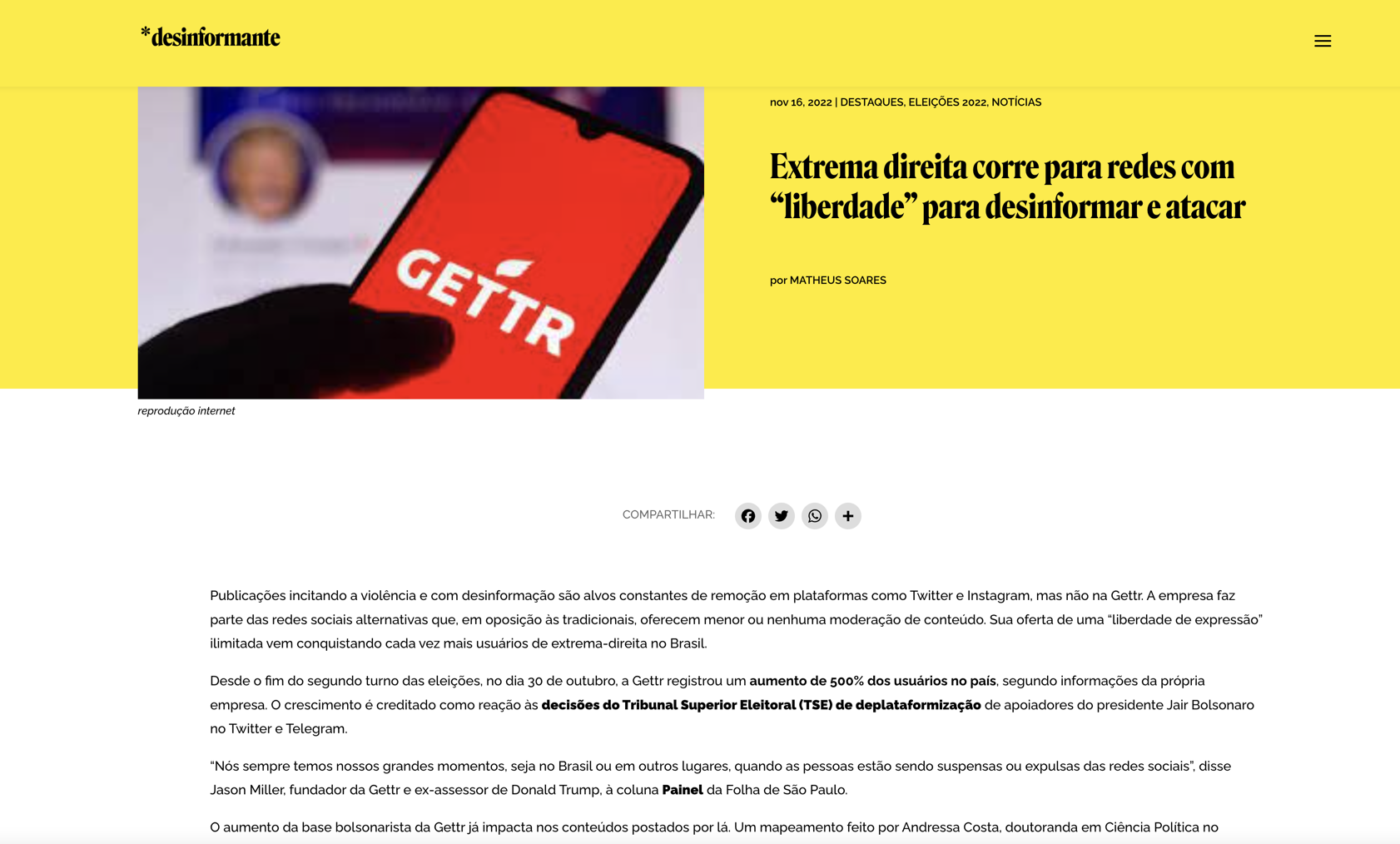 Extrema direita corre para redes com “liberdade” para desinformar e atacar