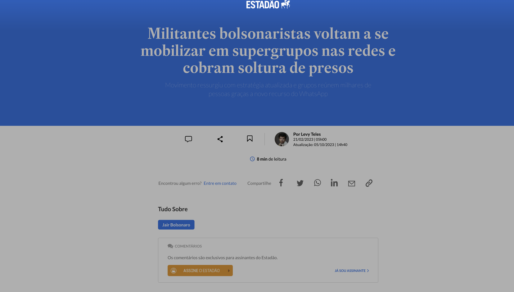 Militantes bolsonaristas voltam a se mobilizar em supergrupos nas redes e cobram soltura de presos