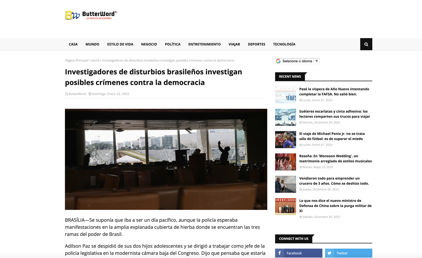 Investigadores de disturbios brasileños investigan posibles crímenes contra la democracia