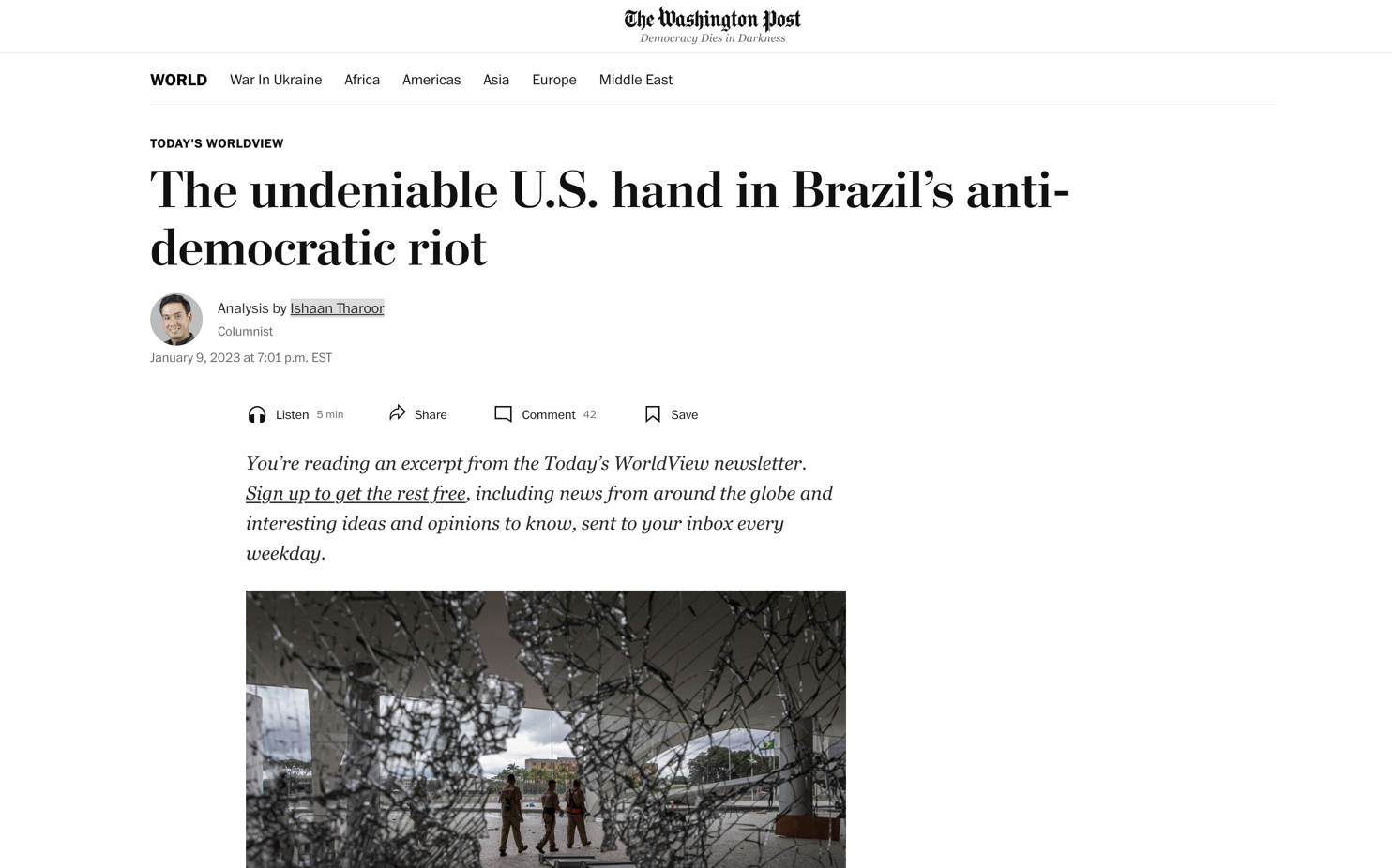 The undeniable U.S. hand in Brazil’s anti-democratic riot