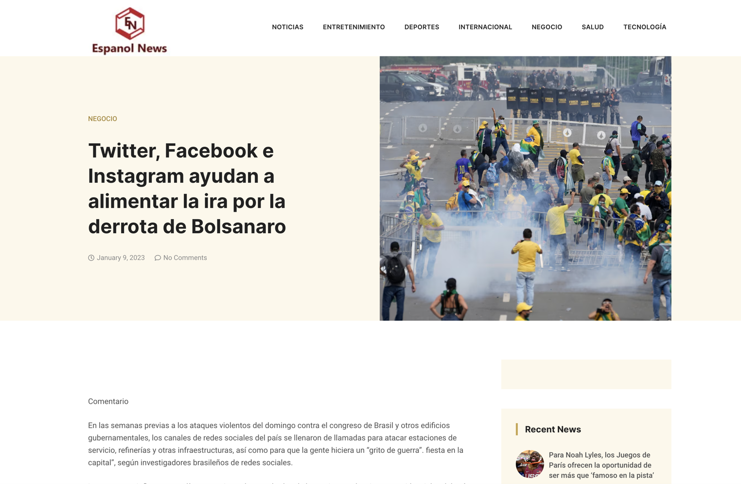 Twitter, Facebook e Instagram ayudan a alimentar la ira por la derrota de Bolsonaro