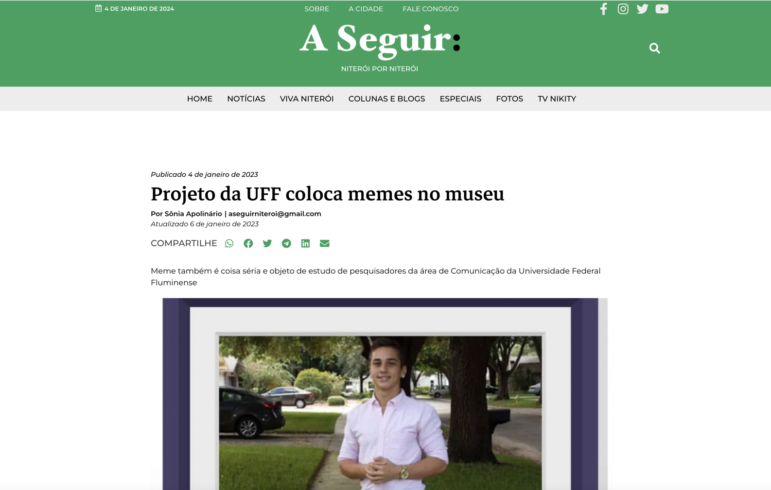Projeto da UFF coloca memes no museu