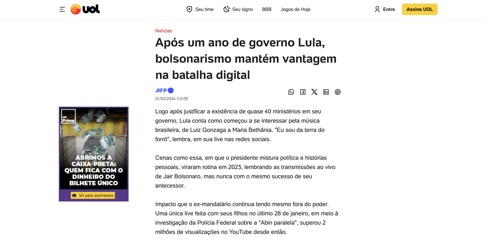 Após um ano de governo Lula, bolsonarismo mantém vantagem na batalha digital