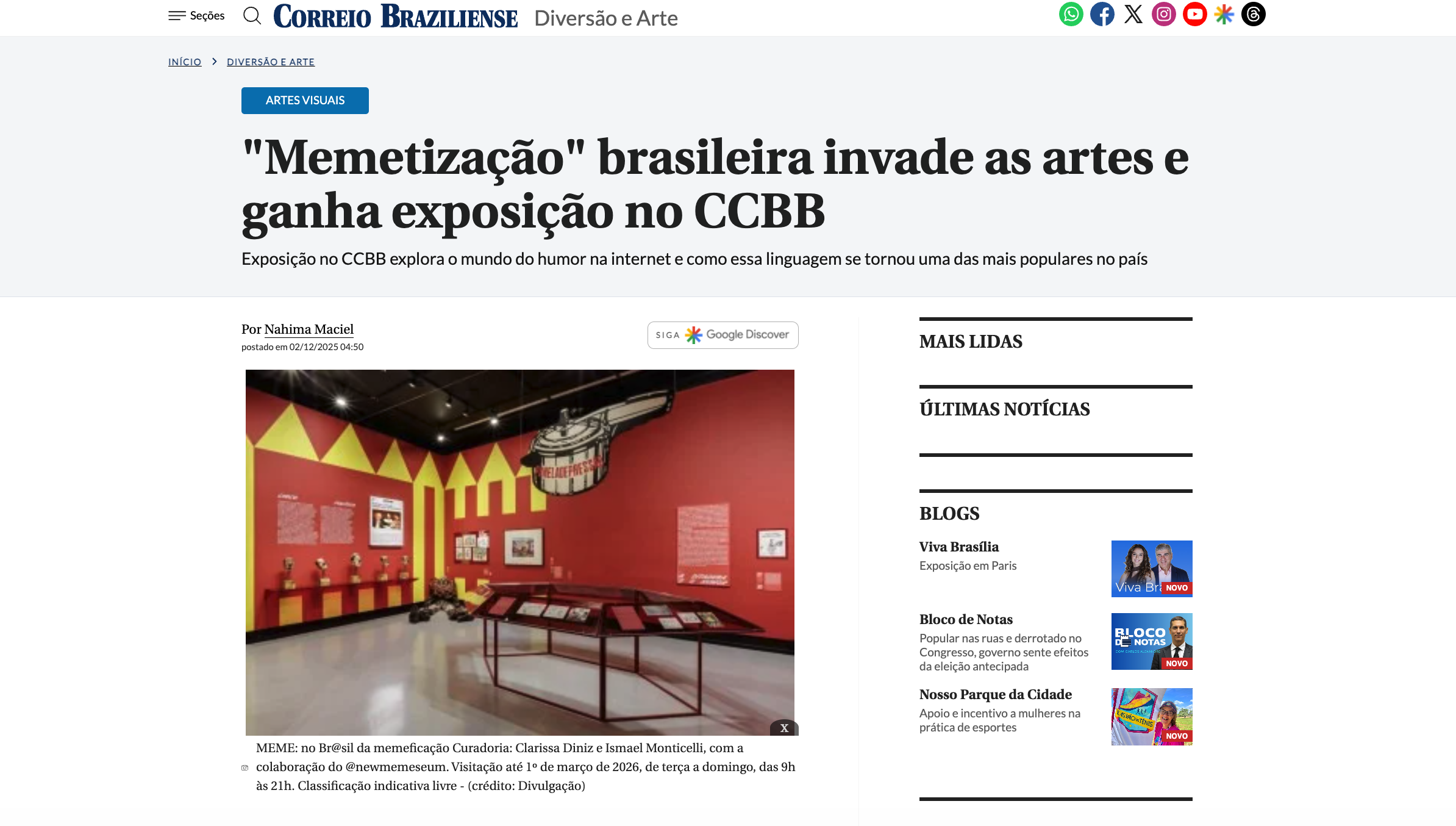 Memetização brasileira invade as artes e ganha exposição no CCBB